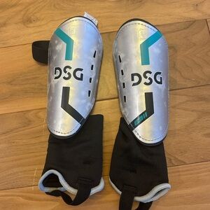 DSG Silver and Black Shin Guards